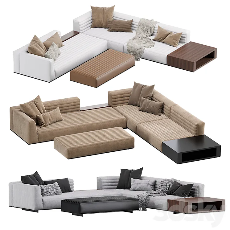 Minotti Roger Sofa 3DS Max Model