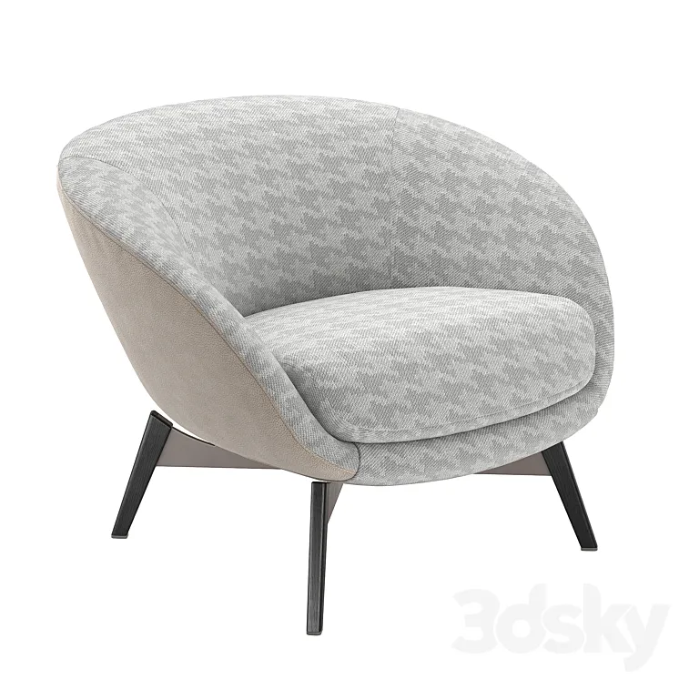 Minotti Russell Armchair Fixed 3DS Max