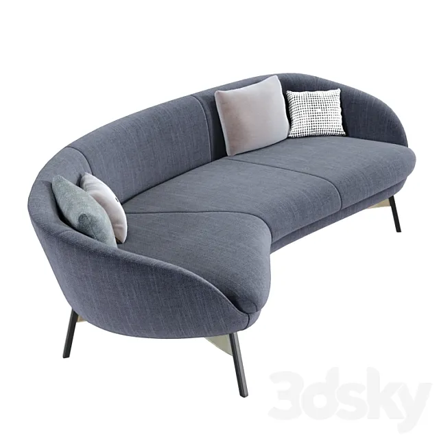 Minotti russell sofa set 3ds Max