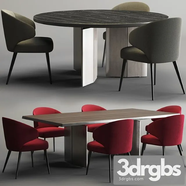Minotti set – morngan table and aston chair 2 3dsmax Download