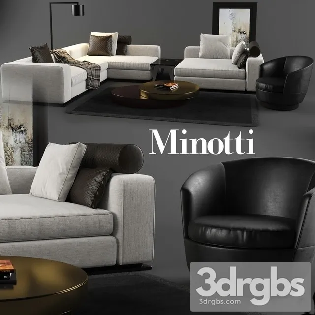 Minotti Set Sofa 3dsmax Download