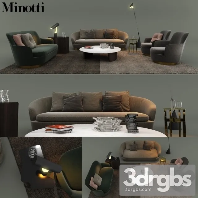 Minotti Sofa Set 01 3dsmax Download