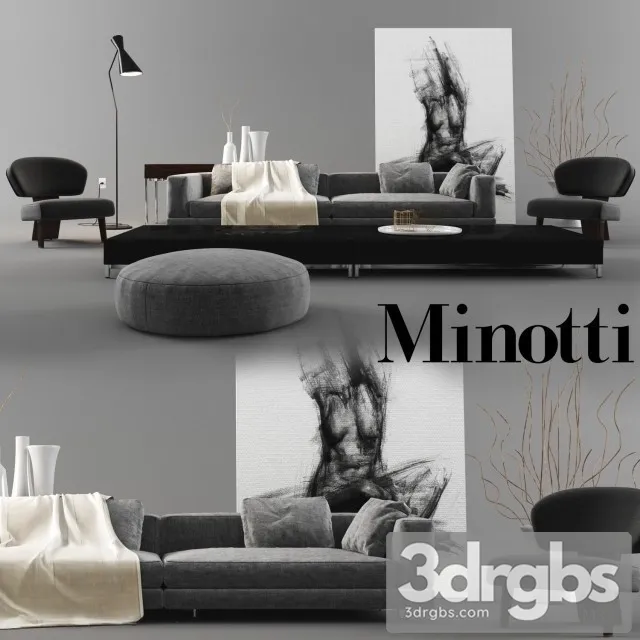 Minotti Sofa Set 03 3dsmax Download