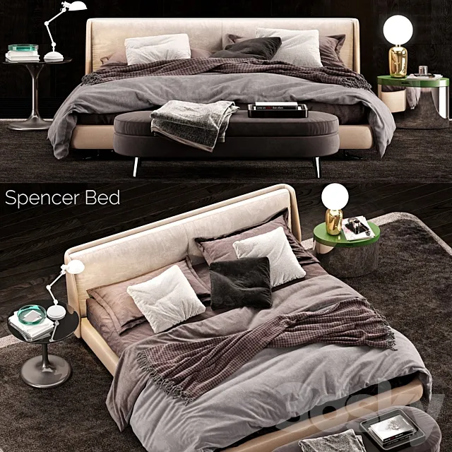 Minotti Spencer Bed 2 3DSMax File