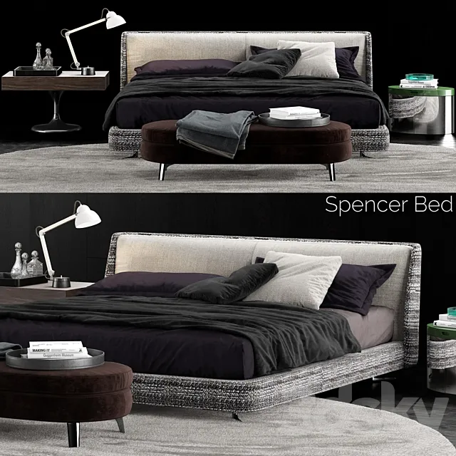 Minotti Spencer Bed 3DS Max Model