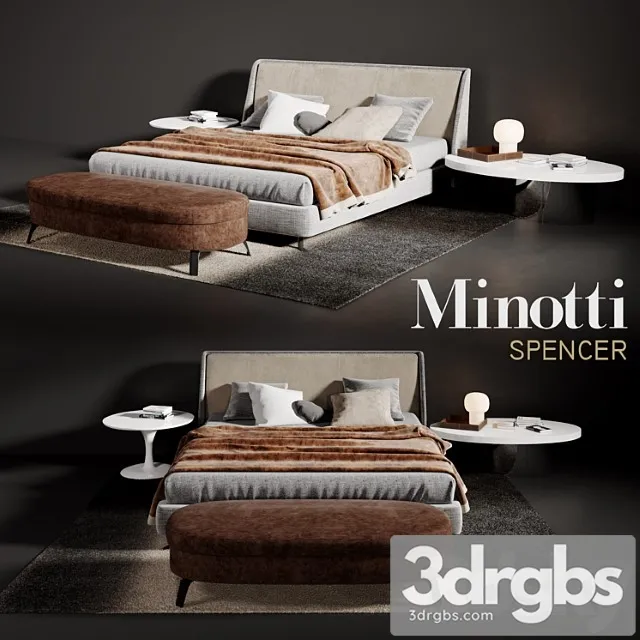 Minotti spencer bed 7 3dsmax Download