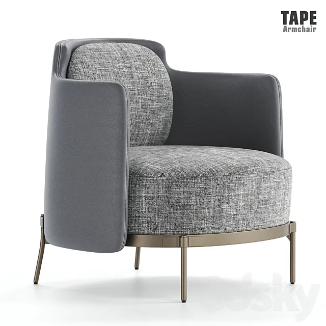 Minotti Tape Armchair 3ds Max