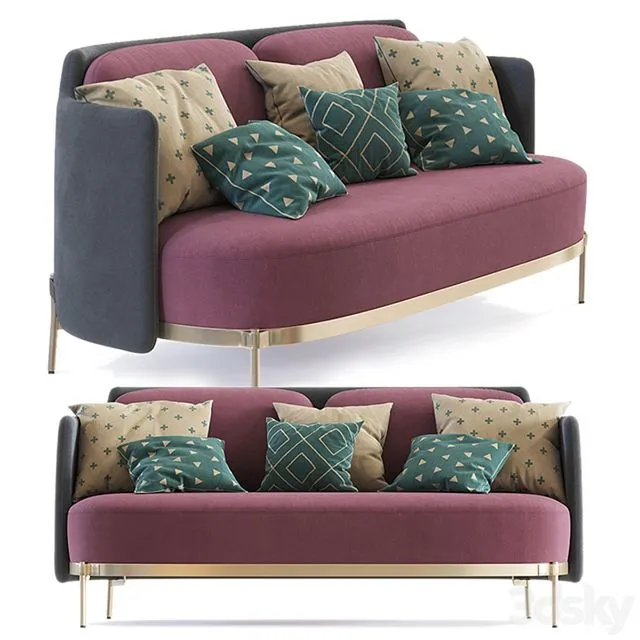 Minotti Tape Sofa (two seat) 3dsMax Model