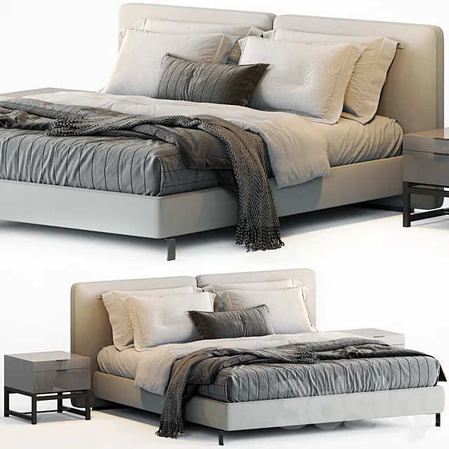 Minotti tatlin bed 3DSMax File