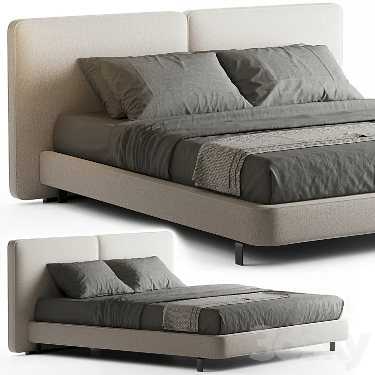 Minotti Tatlin Cover Bed 3DS Max Model