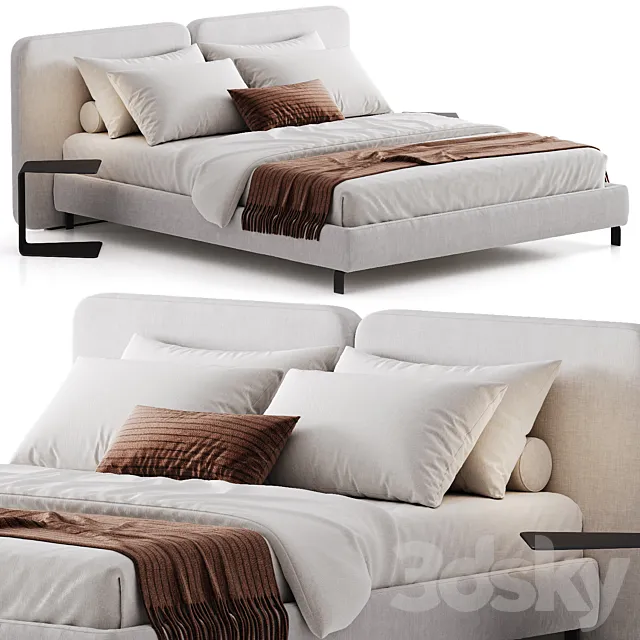 Minotti Tatlin Cover Bed 3ds Max