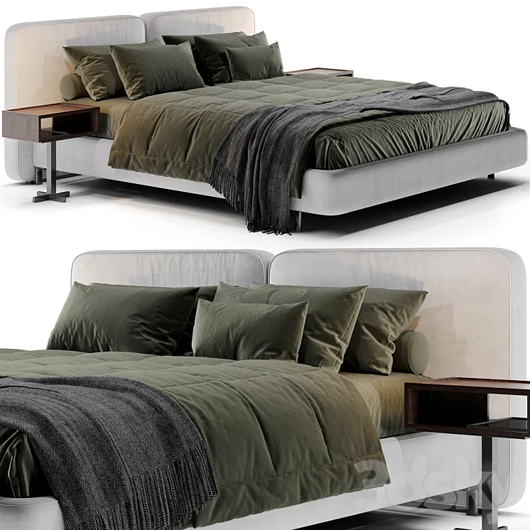 Minotti Tatlin Cover Bed 3DS Max