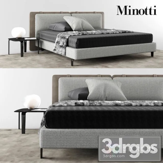 Minotti Tatlin Soft Bed 02 3dsmax Download