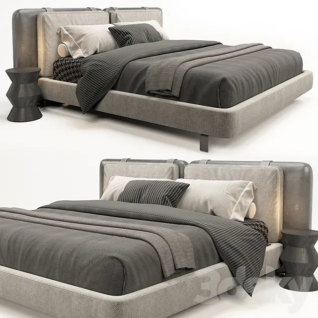 Minotti Tatlin Soft Bed 3ds Max