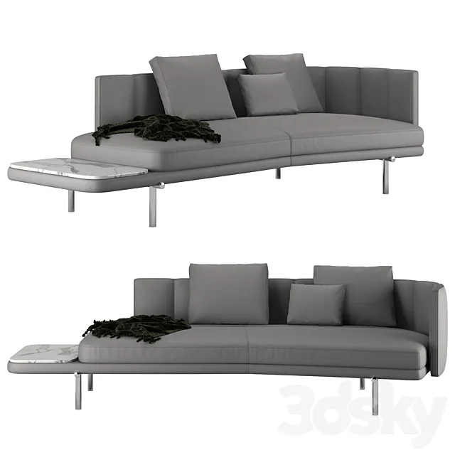 Minotti TORII sofa leather 3ds Max