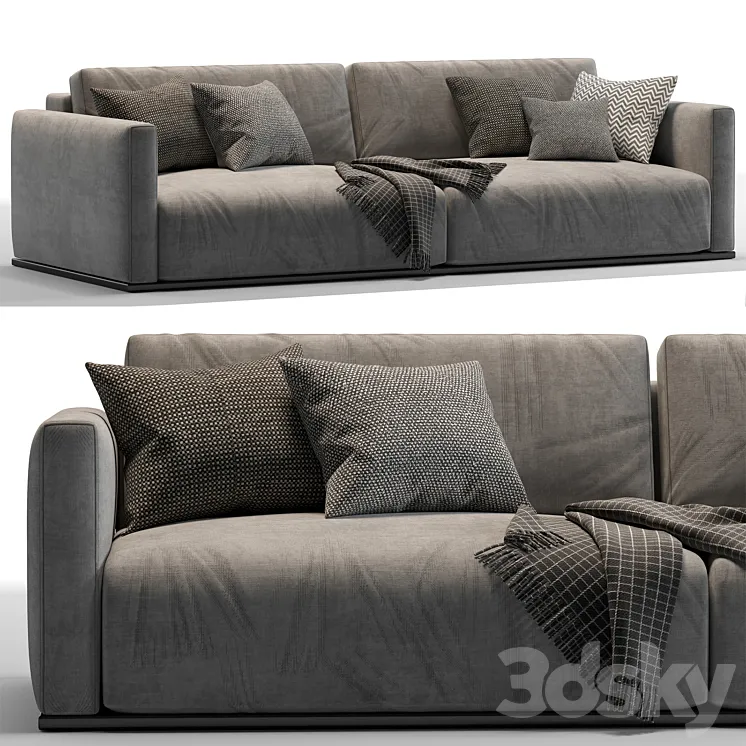 Minotti Torri 2 seat sofa 3DS Max Model