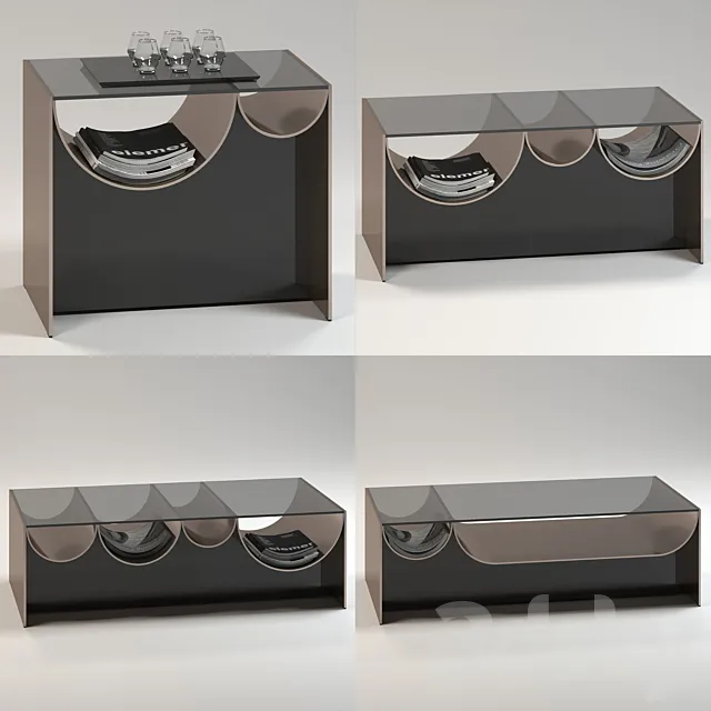 Minotti Waves tables (V-Ray) 3DS Max Model