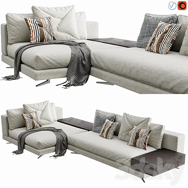 Minotti White Arrangement 04 3ds Max