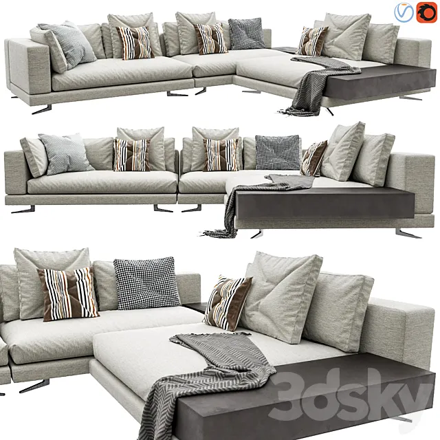 Minotti White Arrangement 09 3ds Max