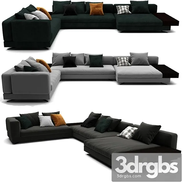 Minotti white sofa set 012 2 3dsmax Download