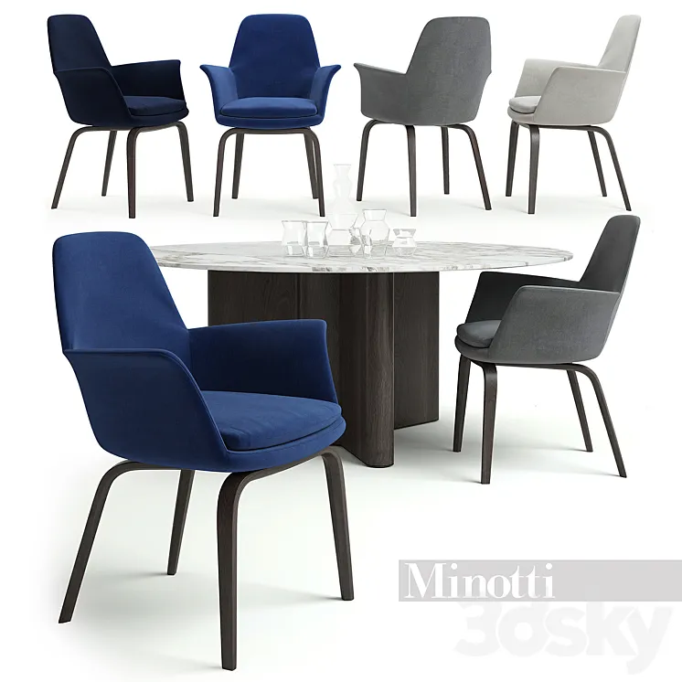 MINOTTI \/ York and Lou round 3DS Max