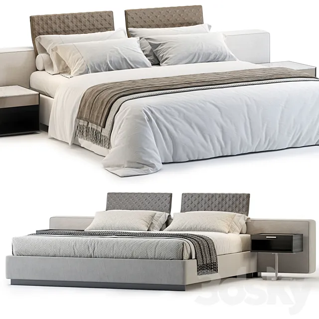 Minotti Young Bed 3ds Max
