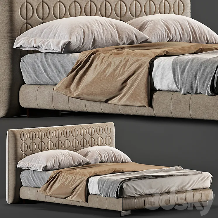 Minotti_Curtis_Bed 3DS Max