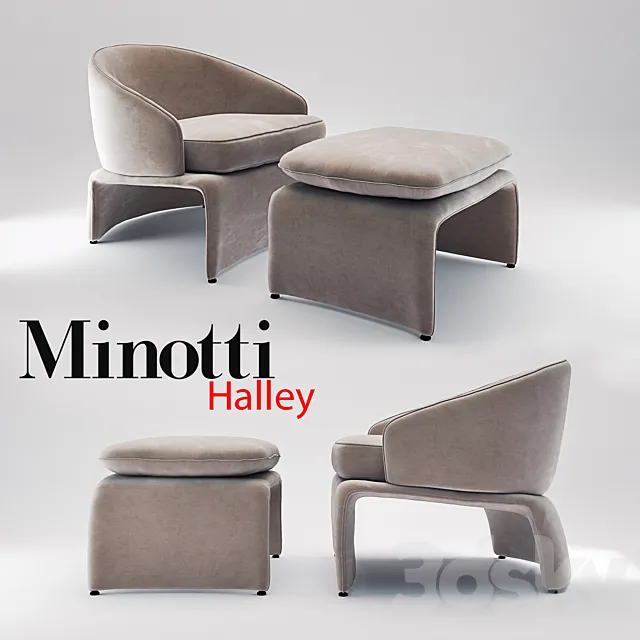 Minotti_Halley 3DS Max Model