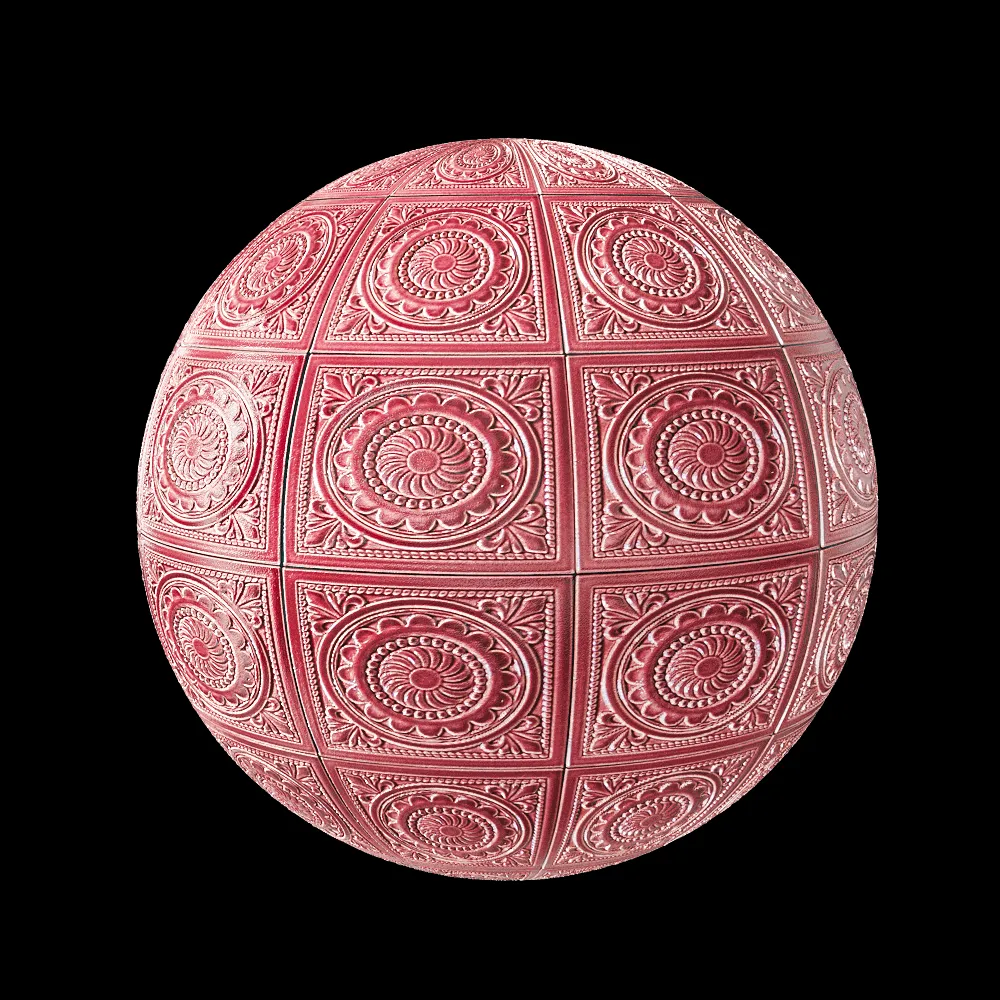 Mira ceramic – Embossed square 3ds Max