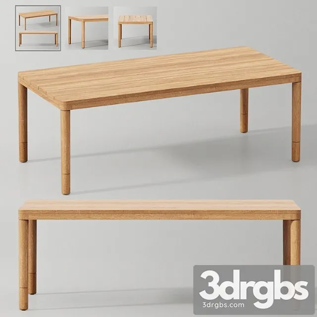 Miramar teak dining table