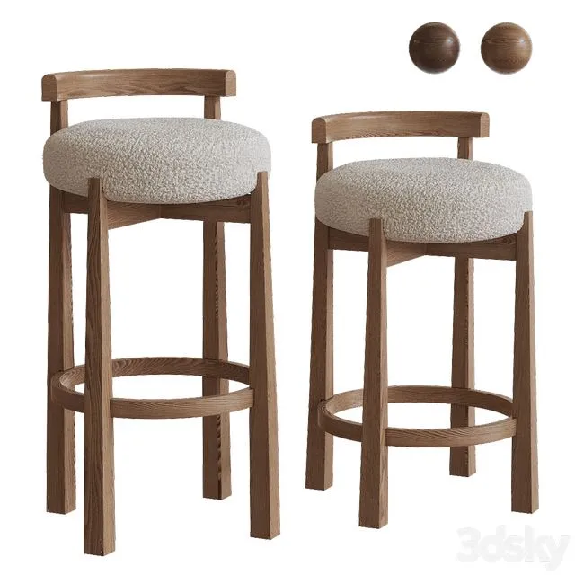 MIREN bar stools by Noho Home in two sizes 3dsMax Model