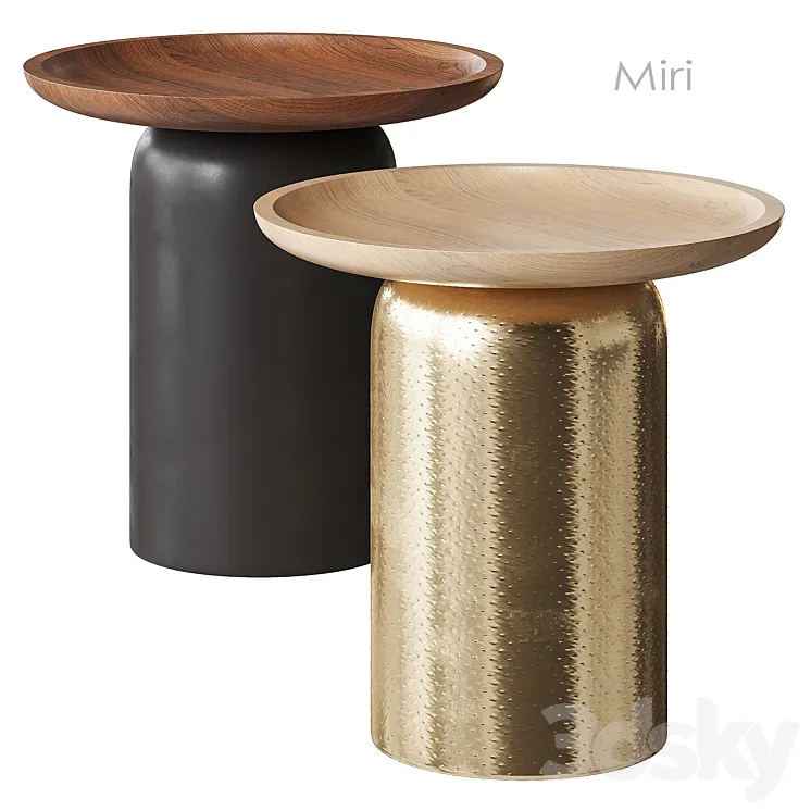 Miri Side Table West Elm 3DS Max Model