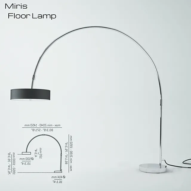 Miris Floor Lamp 3ds Max