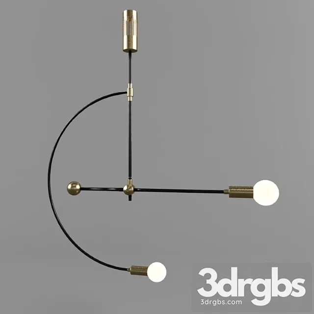 Miro? – brass chandelier – mid century modern