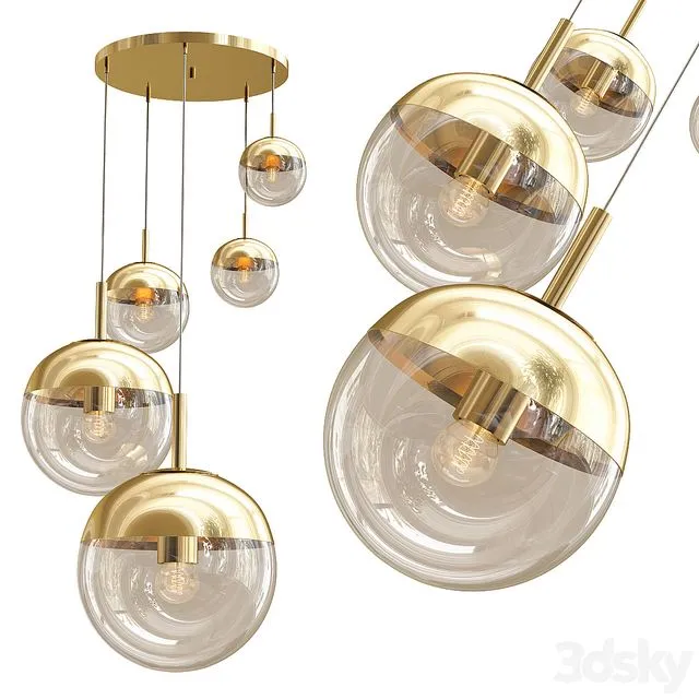 Mirror Ball Gold 5 loft-concept 3dsMax Model
