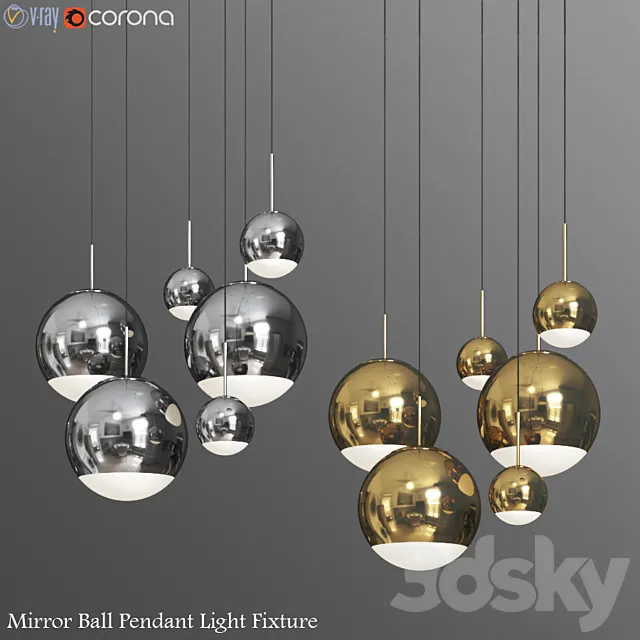 Mirror Ball Pendants – Tom Dixon 3ds Max