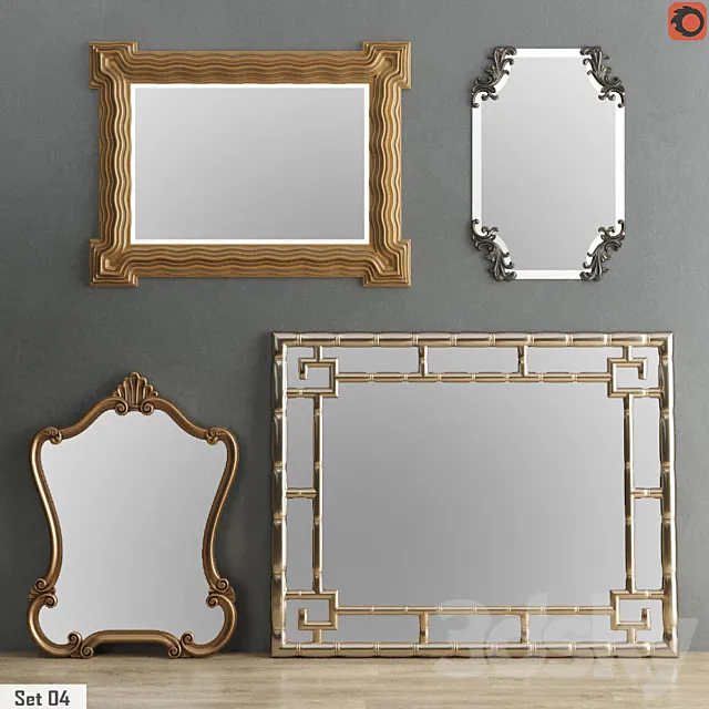 Mirror Collection Set 04 3DS Max Model