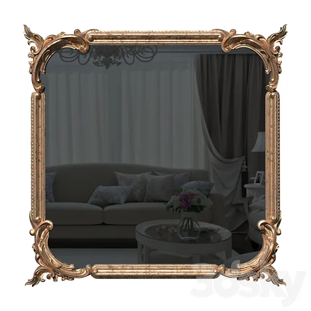 Mirror in a baguette 3ds Max