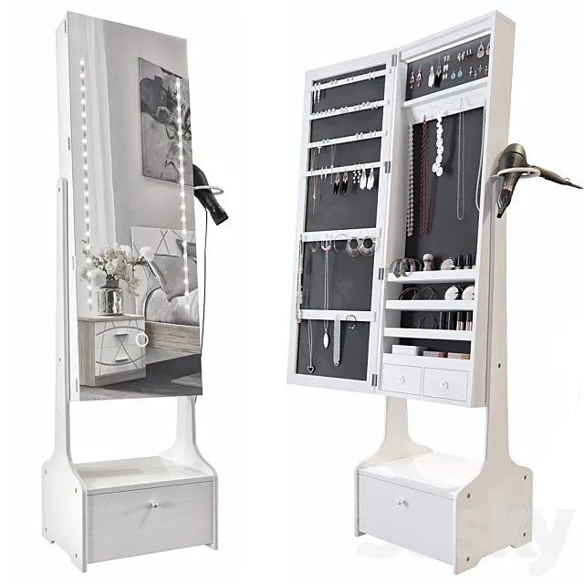 Mirror Organizer Cabinet 3ds Max