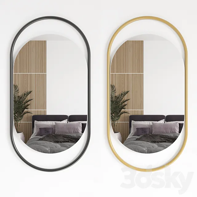 Mirror Oval 3DS Max Model