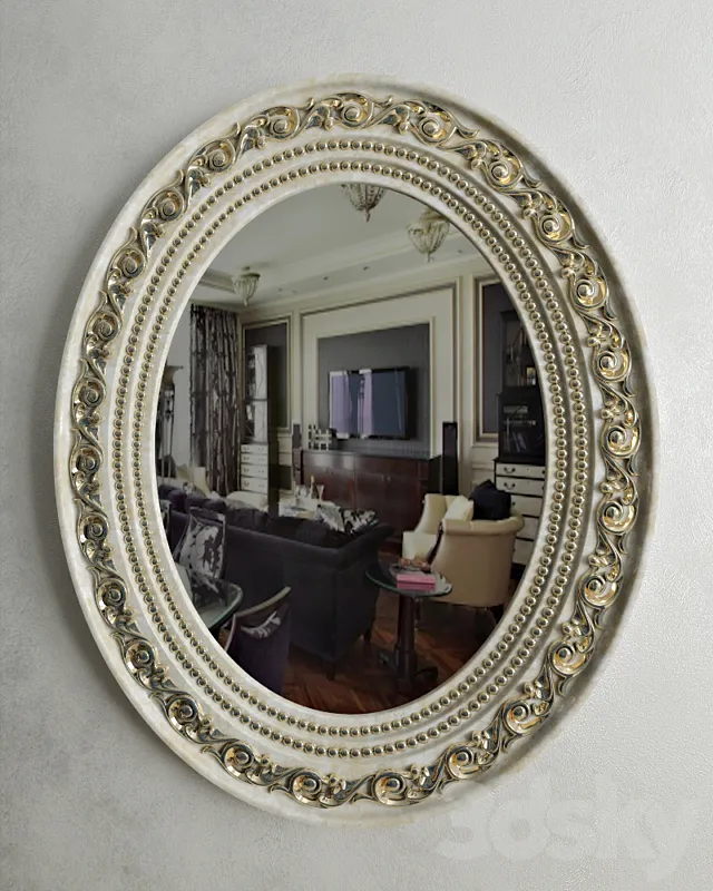 Mirror Oval classic 3DS Max Model