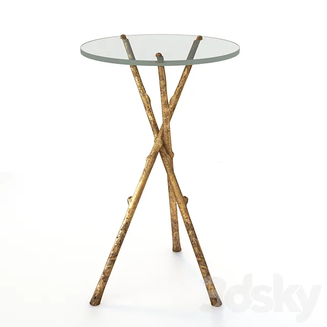 Mis en Demeure PED. TABLE SOLOGNE S W. GLASS 3ds Max