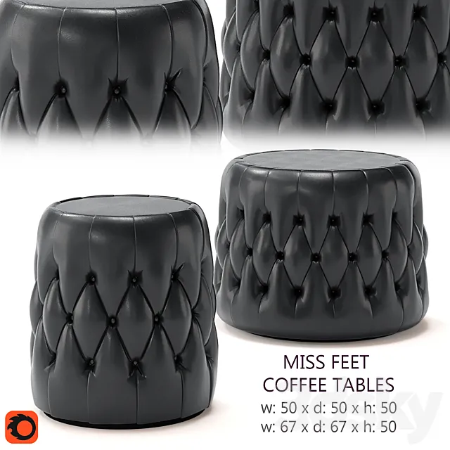 Miss Feet coffee tables 3DS Max Model