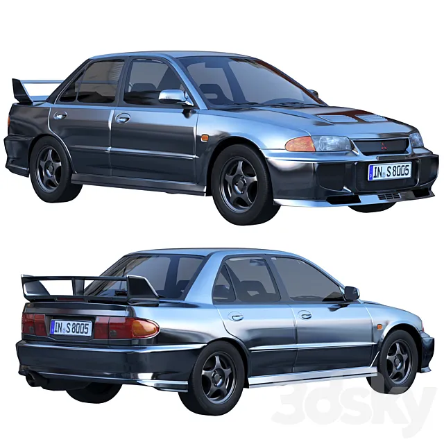 Mitsubishi Lancer Evolution 3DS Max Model