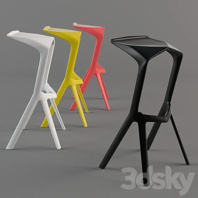 Miura stool 3ds Max