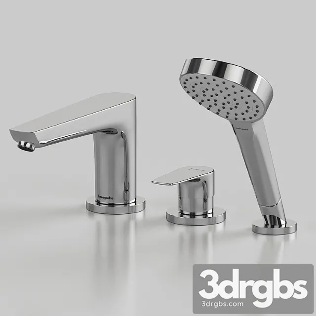 Mixer Hansgrohe Talis E 71731000 on the side of the Bathtub 3dsmax Download