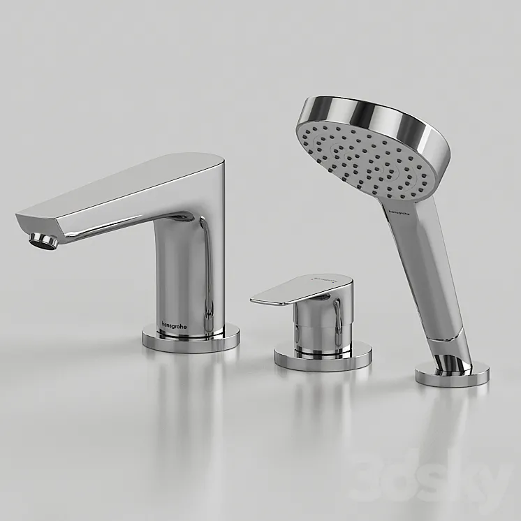 Mixer Hansgrohe Talis E 71731000 on the side of the bathtub 3DS Max