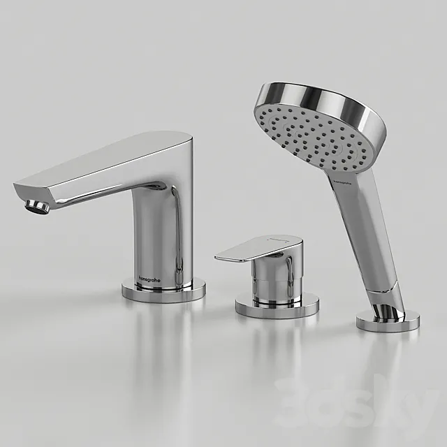 Mixer Hansgrohe Talis E 71731000 on the side of the bathtub 3DSMax File