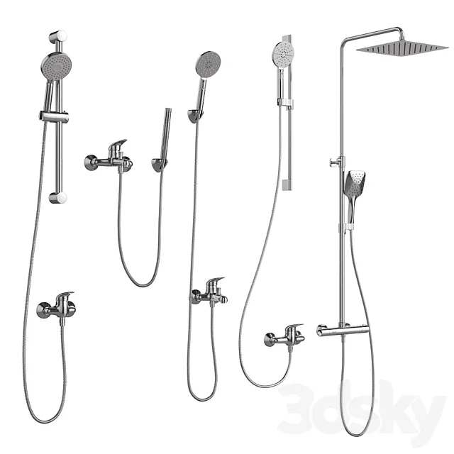 Mixers for bath and shower Ravak set 10 3DSMax File