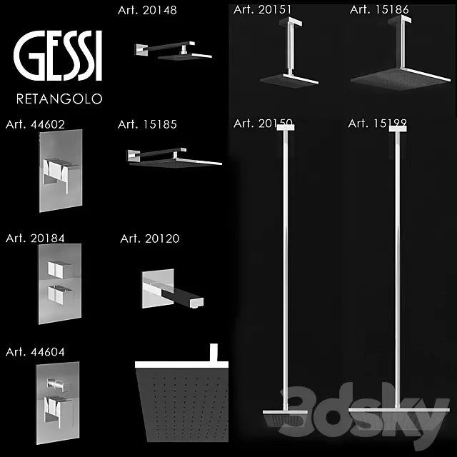 Mixers Gessi Retangolo 3 3ds Max